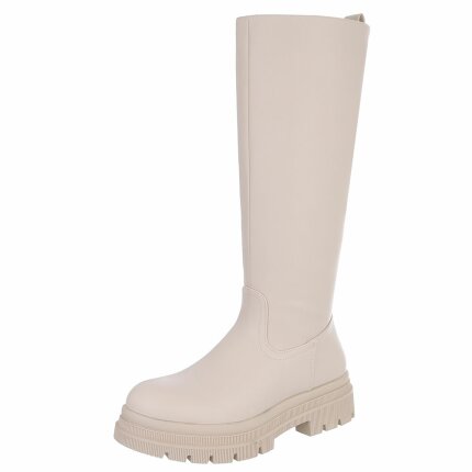 Damen Klassische Stiefel - beigepu