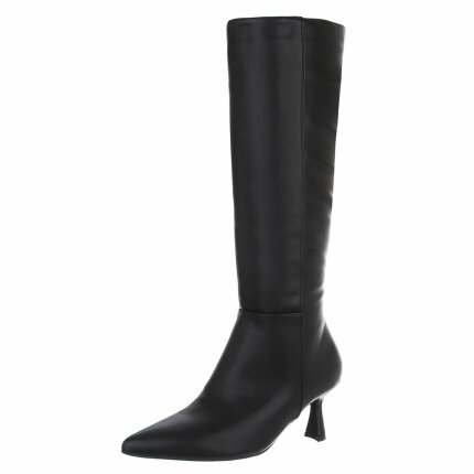 Damen High-Heel Stiefel - blackpu