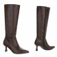 Damen High-Heel Stiefel - brownpu