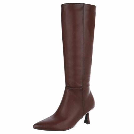 Damen High-Heel Stiefel - winepu