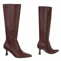 Damen High-Heel Stiefel - winepu