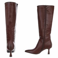 Damen High-Heel Stiefel - winepu