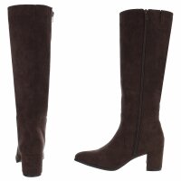 Damen High-Heel Stiefel - brownsuede