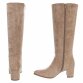 Damen High-Heel Stiefel - khakisuede