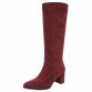 Damen High-Heel Stiefel - winesuede