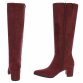 Damen High-Heel Stiefel - winesuede