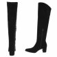Damen Overknee-Stiefel - blacksuede