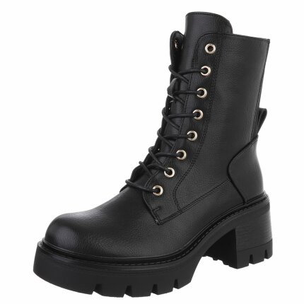 Damen Schnürstiefeletten - blackpu