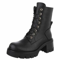 Damen Schnürstiefeletten - blackpu