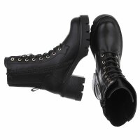 Damen Schnürstiefeletten - blackpu