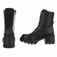 Damen Schnürstiefeletten - blackpu