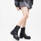 Damen Schnürstiefeletten - blackpu