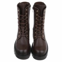 Damen Schnürstiefeletten - brownpu