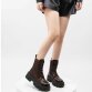Damen Schnürstiefeletten - brownpu