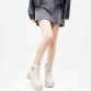 Damen High-Heel Stiefeletten - beigepu