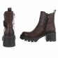 Damen High-Heel Stiefeletten - brownpu