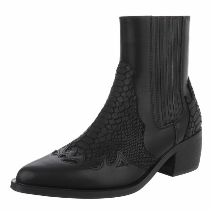 Damen Western- & Bikerboots - blackpu