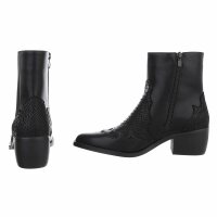 Damen Western- & Bikerboots - blackpu