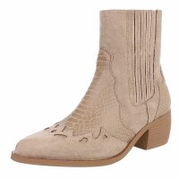 Damen Western- & Bikerboots - khakisuede