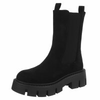 Damen Chelsea Boots - blacksuede