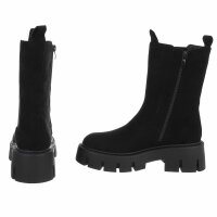 Damen Chelsea Boots - blacksuede