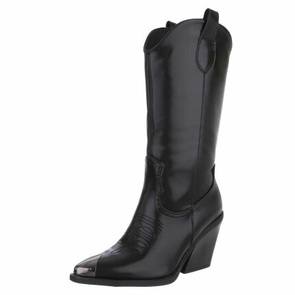 Damen Western- & Bikerboots - blackpu