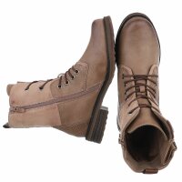 Damen Schnürstiefeletten - khaki