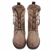 Damen Schnürstiefeletten - khaki