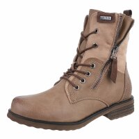 Damen Schnürstiefeletten - khaki