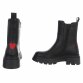 Leder Damen Chelsea Boots - black