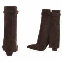 Damen High-Heel Stiefeletten - brown
