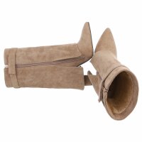 Damen High-Heel Stiefeletten - khaki