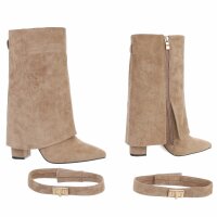 Damen High-Heel Stiefeletten - khaki