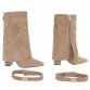 Damen High-Heel Stiefeletten - khaki