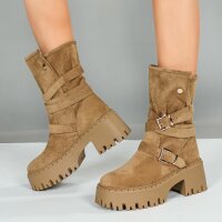 Damen Western- & Bikerboots - khaki