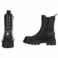 Leder Damen Chelsea Boots - black
