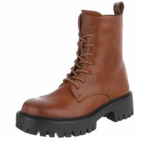 Damen Schnürstiefeletten - camel