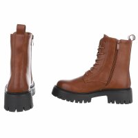 Damen Schnürstiefeletten - camel