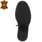 Leder Damen Schnürstiefeletten - black