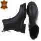 Leder Damen Chelsea Boots - black