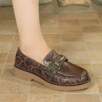 Damen Slipper - bronze