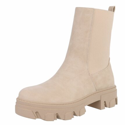 Damen Chelsea Boots - beigepu