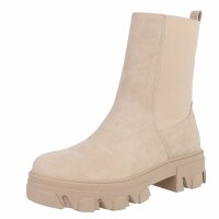 Damen Chelsea Boots - beigepu