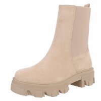 Damen Chelsea Boots - beigesuede