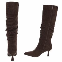 Damen High-Heel Stiefel - brownsuede