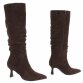 Damen High-Heel Stiefel - brownsuede