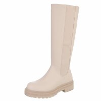 Damen Klassische Stiefel - beigepu