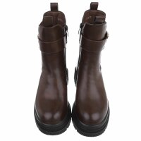 Damen Klassische Stiefeletten - brownpu