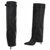Damen High-Heel Stiefel - blackpu