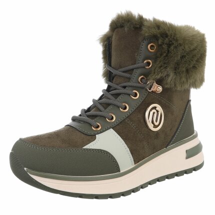 Damen Schnürstiefeletten - green